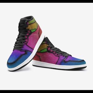 Acid Math unisex high top rainbow sneakers